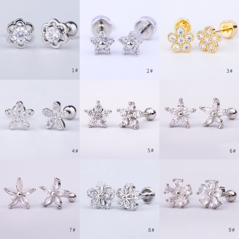1 pezzo semplice stile foglia stella fiore orecchini in rame_voghion.com