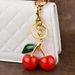 Taske Cherry Resin Pendant, Bil Ornament, Frugt Nøglering, Dame Taske Ophængstilbehør, Single Purchase Trend_voghion.com