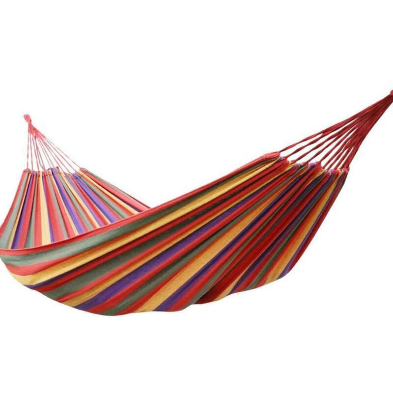 24-hour Delivery Of Canvas Single For Old Customers, Outdoor Camping, Indoor Children's Swing, Thick Striped Hammock_voghion.com
