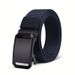 Cross-Border One-Piece Dropshipping No-Tooth Automatic Buckle Men's Casual Canvas Nylon Youth Military Training Belt_voghion.com
