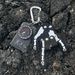 Original Compass Three Ring Skeleton Hand Keychain High End Niche Waist Pendant_voghion.com