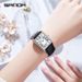 Women's Classic Rectangle Tank Watch With Butterfly Clasp, Genuine Leather Strap, Water Resistant Quartz Movement, Minimalist Design For Casual_voghion.com