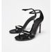 Za2025 New High Heel Patent Leather Round Cross Thin Open Toe Back Strap Sandals For Women_voghion.com
