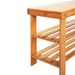 90cm Strip Pattern Tiers Bamboo Stool Shoe Rack with Boots Compartment RT_voghion.com