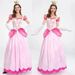 New Princess Dress Palace Party Queen Skirt Pink Peach Blossom Clothes Anime Halloween Costumes For Women_voghion.com