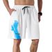 2022 summer new sports shorts, men's solid color, loose large size pants, quick drying and breathable printed casual pants, men_voghion.com