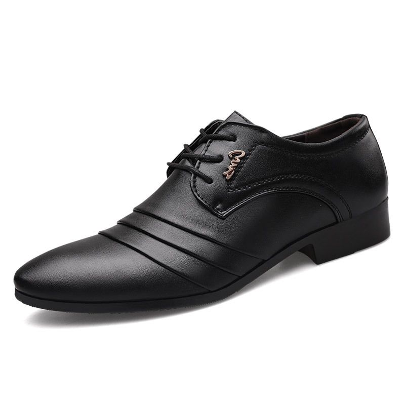 Oxford-schoenen voor heren Formele schoenen voor bruiloften Klassieke instapschoenen met puntige neus Comfortabel_voghion.com