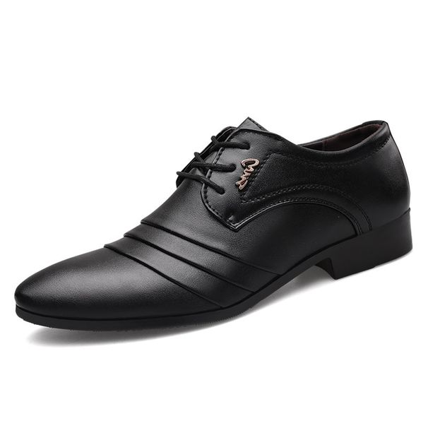 Oxford-schoenen voor heren Formele schoenen voor bruiloften Klassieke instapschoenen met puntige neus Comfortabel_voghion.com