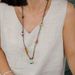 Collana con ciondolo a campana multistrato con perline di legno, corda di cera, stile etnico, design di nicchia, gioielli di senso per_voghion.com