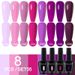 NAILCO 15 ml Summer Color Series Gel-Nagellack-Set, 8-teilig, Vernis Semi-Permanent-Nagellack-Set, Hybrid-Lack, alles für die Maniküre_voghion.com