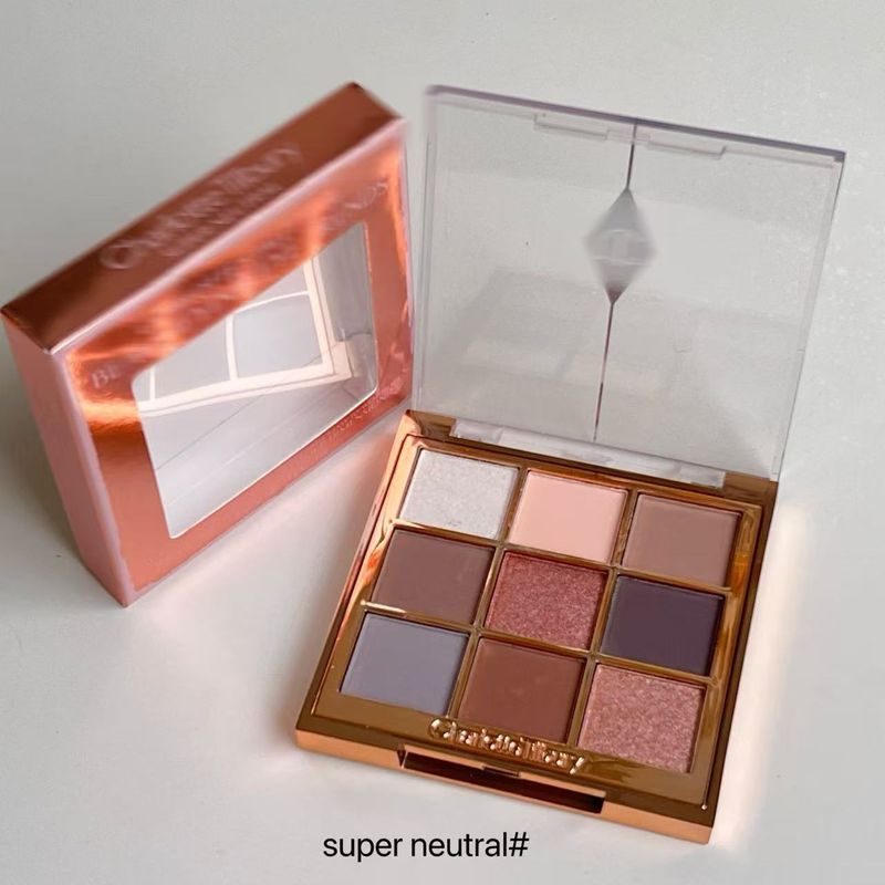 【】C Brand Palette di ombretti con nove colori, trucco opaco glitterato delicato e di lunga durata, facile da applicare_voghion.com