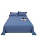 Ins Style Piece Dormitory Single Bed Skin-Friendly Cotton Home U Solid Color Simple Double Brushed Kang Sheet_voghion.com