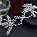 Kamínková čelenka Svatební svatební šaty Ručně vyráběné doplňky Svatební taneční večírek Čelenka se širokým okrajem_voghion.com