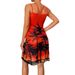 Robe orange à imprimé cocotiers pour l'été, vêtements de plage, de protection solaire, pour couvrir le maillot de bain_voghion.com