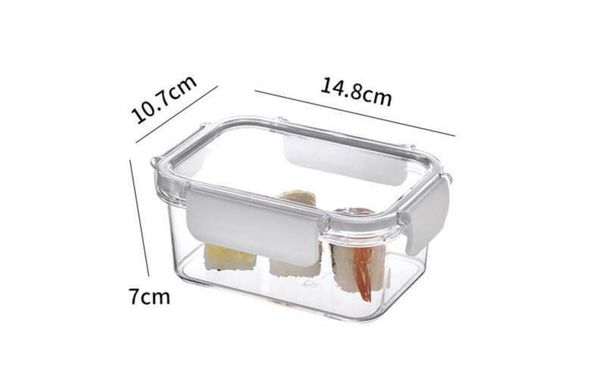 Fødevaregodkendt forseglet gennemsigtigt køleskab, friskholdende køkken J, Snackboks, Opbevaring af te og diverse korn_voghion.com