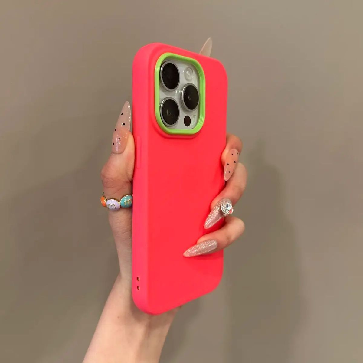 Farbblock-Objektiv, Hautgefühl 3-in-1, kompatibel mit 16 Pro Max-Telefonhülle, iPhone 15, matt, 14/13/12_voghion.com