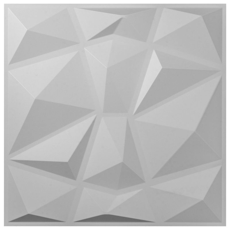 VEVOR 13 Pack 19.7x19.7Inches Diamond White 3D PVC Wave Panels for Interior Wall Decor Textured 3D Wall Tiles 32 Sq Ft_voghion.com