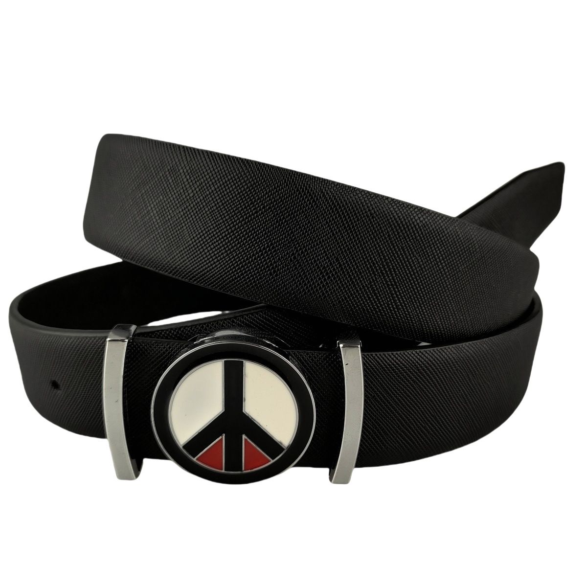 Cintura da uomo in pelle di alta qualità, in vera pelle nera, casual, versatile, alla moda, con fibbia in pelle bovina._voghion.com