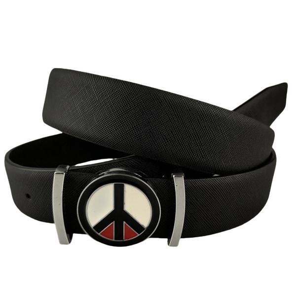 Cintura da uomo in pelle di alta qualità, in vera pelle nera, casual, versatile, alla moda, con fibbia in pelle bovina._voghion.com