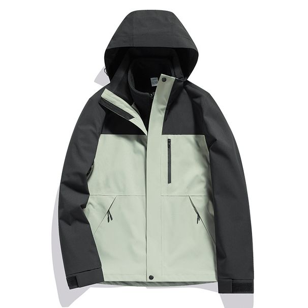 Wasserdichte, winddichte Unisex-3-in-1-Skijacke mit abnehmbarem Fleecefutter für Outdoor-Aktivitäten im Winter_voghion.com