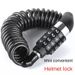 Durable Classic Helmet Chain 4 Digit Password Combination Portable Bike Motorcycle Anti-theft Cable Lock Motor Part_voghion.com
