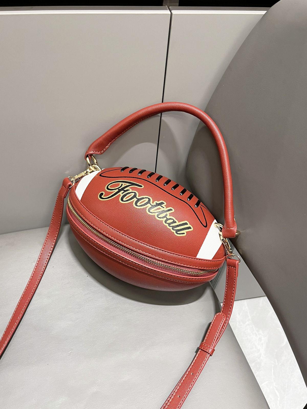 Damen Abendtasche in Rugby-Form, lustige Handtasche, Party-Umhängetasche_voghion.com