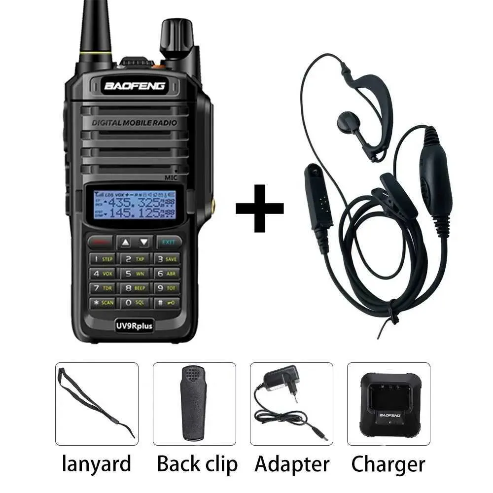 Lepsza jakość Baofeng UV-9R Plus 15W IP68 Wodoodporny krótkofalówka Dwuzakresowy 16 km dalekiego zasięgu przenośny nadajnik-odbiornik VHF/UHF CB Hunting_voghion.com
