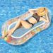Eco-Friendly Inflatable Lounge Chair - Single Floating Bed With Fruit Pattern & Glitter Accents (Detachable Pillow PVC Ultra Lightweight)_voghion.com