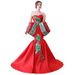 Handbesticktes rotes chinesisches Abendkleid mit abnehmbarer Schleppe – Elegantes Meerjungfrauenkleid für Bühnenauftritte, Modenschauen und kulturelle Veranstaltungen_voghion.com