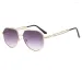 Sunglasses 2024 Fashion Men Polygonal Metal Double Beam Trendy Personalized Driving Goggles Light UV400_voghion.com