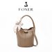 FOXER/Golden Fox Borsa a secchiello semplice e alla moda, tinta unita, estiva, nuova, fresca ed elegante_voghion.com