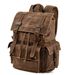 LazyZoom Wasserdichter Rucksack aus Ölwachs-Canvas für Damen und Herren, Reise-Laptoptasche, lässige Wandertasche aus echtem Leder für den Außenbereich_voghion.com