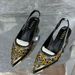 Guangzhou Shoes Embroidered Women's Sandals Autumn Summer High Version Pointed Toe Cat Eye Elegant_voghion.com