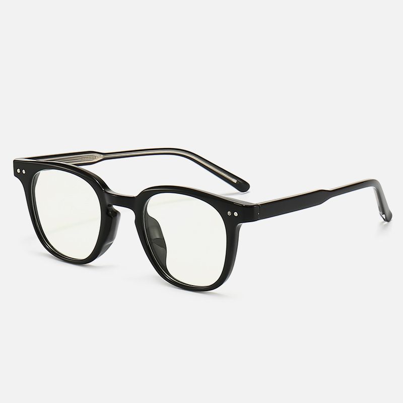 Okulary damskie Nowe modne popularne okulary męskie i damskie Rama przezroczysta Płaska lustrzana siatka czerwona GM Okulary przeciw niebieskiemu światłu Ramka_voghion.com