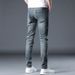 Men's clothing Four Seasons Jeans Men's Spring and Summer New Light Blue Scratched Personalized Small Leg Pants Slim Men's Pants_voghion.com
