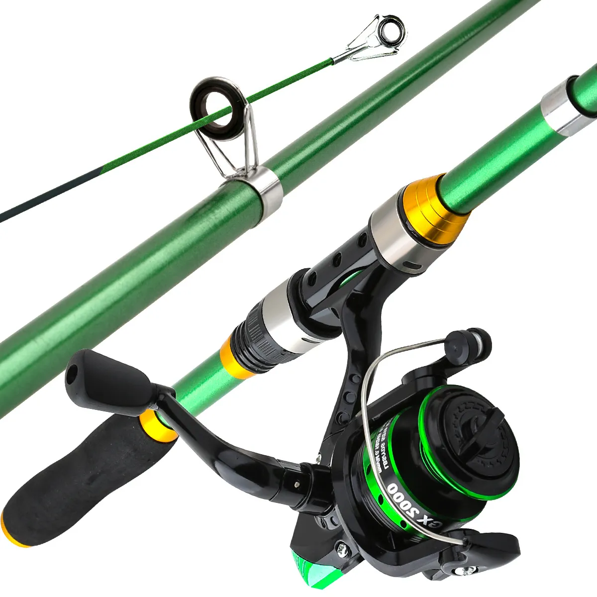 Ensemble de cannes à pêche à double roue, pour pêche en mer et en eau douce, à double usage, ensemble d'équipement de pêche_voghion.com