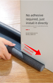 Self-Adhesive Door Bottom Seal Strip, Weather Proof Draught Excluder For Bedroom, Soundproof Windproof Gap Blocker_voghion.com