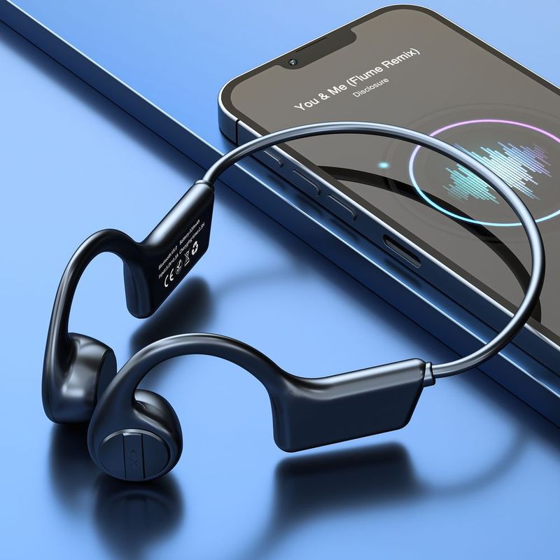 X7 Wireless Bone Conduction Sports Headphones; For Cycling; Workouts And Night Running; Sweat Resistant Earphones With Built-in Noise Cancelling Mic_voghion.com