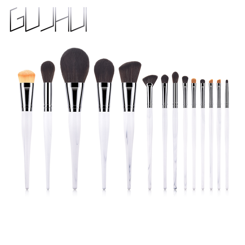 14-teiliges Make-up-Pinsel-Set, Pinselspitze, Caiyunzhinan, Schwarz und Weiß, Holzgriff, neues Make-up-Werkzeug GUJHUI_voghion.com
