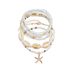 Fashion Ocean Style Alloy Starfish Pendant Shell Wax Thread Woven Bead Elastic Women's Anklet 7-Piece Set_voghion.com