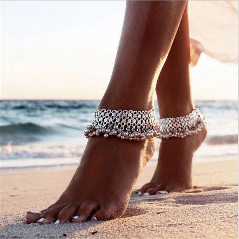 Statement Jewelry Exaggerated Ethnic Style Women's Beach Bell Tassel Anklet Foot Chain_voghion.com