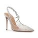 Spring/Summer New Style Pointed Transparent Diamond With Silver Fashion Trend Thin Heels Women's Shoes_voghion.com