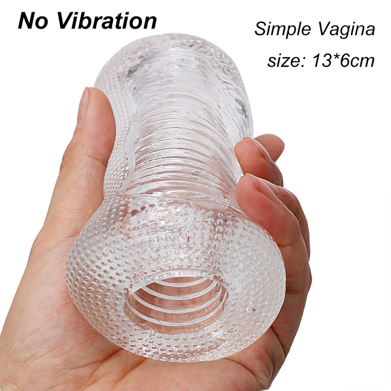 Männlicher Masturbator 21cm künstliche echte Muschi für Männer 18 Eichel saugen Pumpe Exerciser Vibrator Sex T_voghion.com
