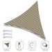22' x 22' x 22' Triangle Sun Shade Sail/ Coffee+White_voghion.com
