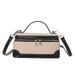 Bags for women 2024 new cross border trendy retro small square bag canvas contrast color stitching textured shoulder messenger bag_voghion.com