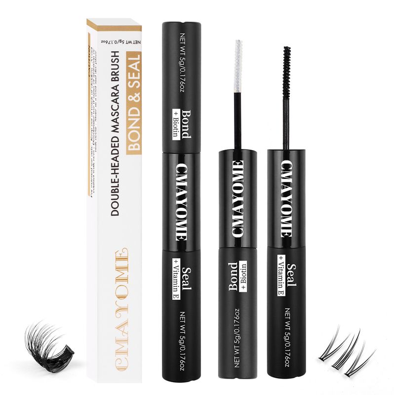 Schönheit & Gesundheit Wimpernkleber Doppelköpfiger DIY-Segment-Wimpernkleber Selbstverpflanzender, schnelltrocknender Wimpernkleber_voghion.com