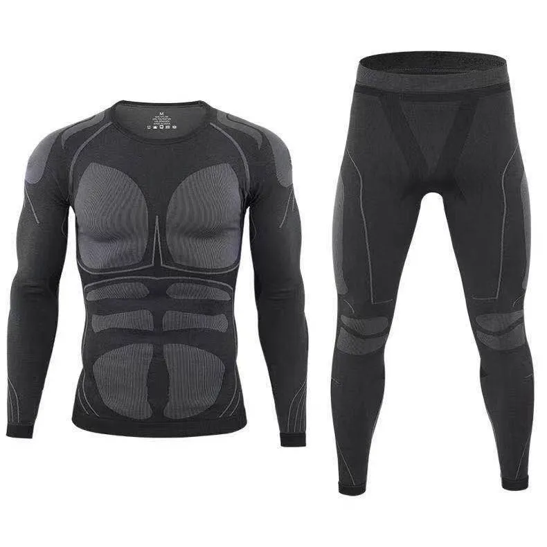 Men's Clothing Outdoor Sports Functional Compression Thermal Underwear Suit Field Skiing Moisture Wicking Men's Fitness Underwear_voghion.com