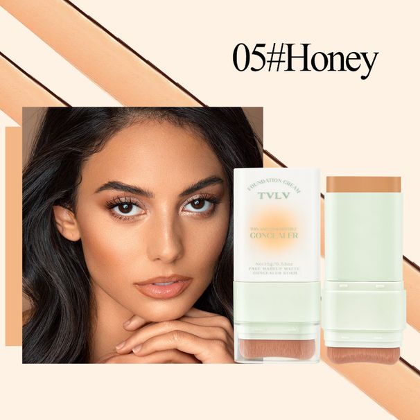 Cross Border Foreign Trade TVLV Makeup Concealer Foundation Stick Five Colors Summer Waterproof No Makeup No Powder Lazy Double Headed Powder_voghion.com