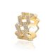 Hip Hop Kupfer eingelegt Zirkon kubanische Kette Herren Nischendesign schwere Handwerk geometrische coole Ring_voghion.com