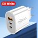 New USB+2PD Type-c Mobile Charger Multi Port American And European Travel Charging Head_voghion.com